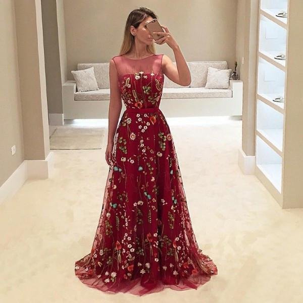 a line bateau burgundy floral lace long prom dresses dmh4 a line bateau burgundy floral lace long prom dresses dmh4