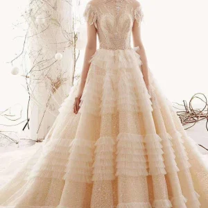Wedding Dresses import placeholder for princess high neck ball gown wedding dre 160219931