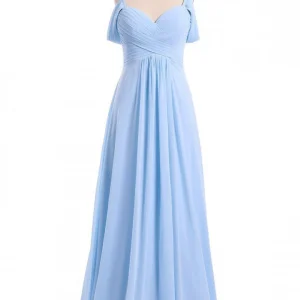 import placeholder for a line sky blue long bridmsmaid dress of 160220734
