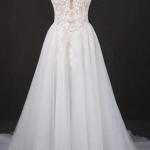 Wedding Dresses import placeholder for off white a line short sleeves lace appl 160220289