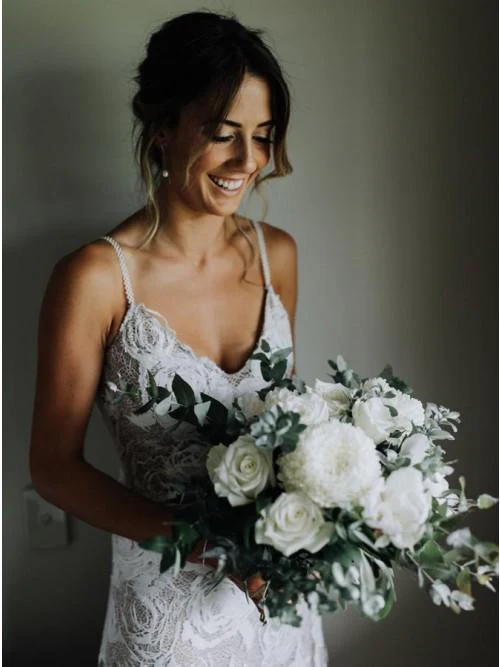 sheath spaghetti straps backless beach lace wedding dress dml14 sheath spaghetti straps backless beach lace wedding dress dml14