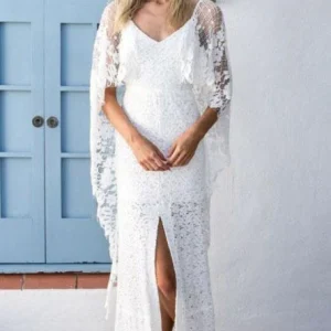 Wedding Dresses import placeholder for sheath v neck backless wraps lace beach 160220333